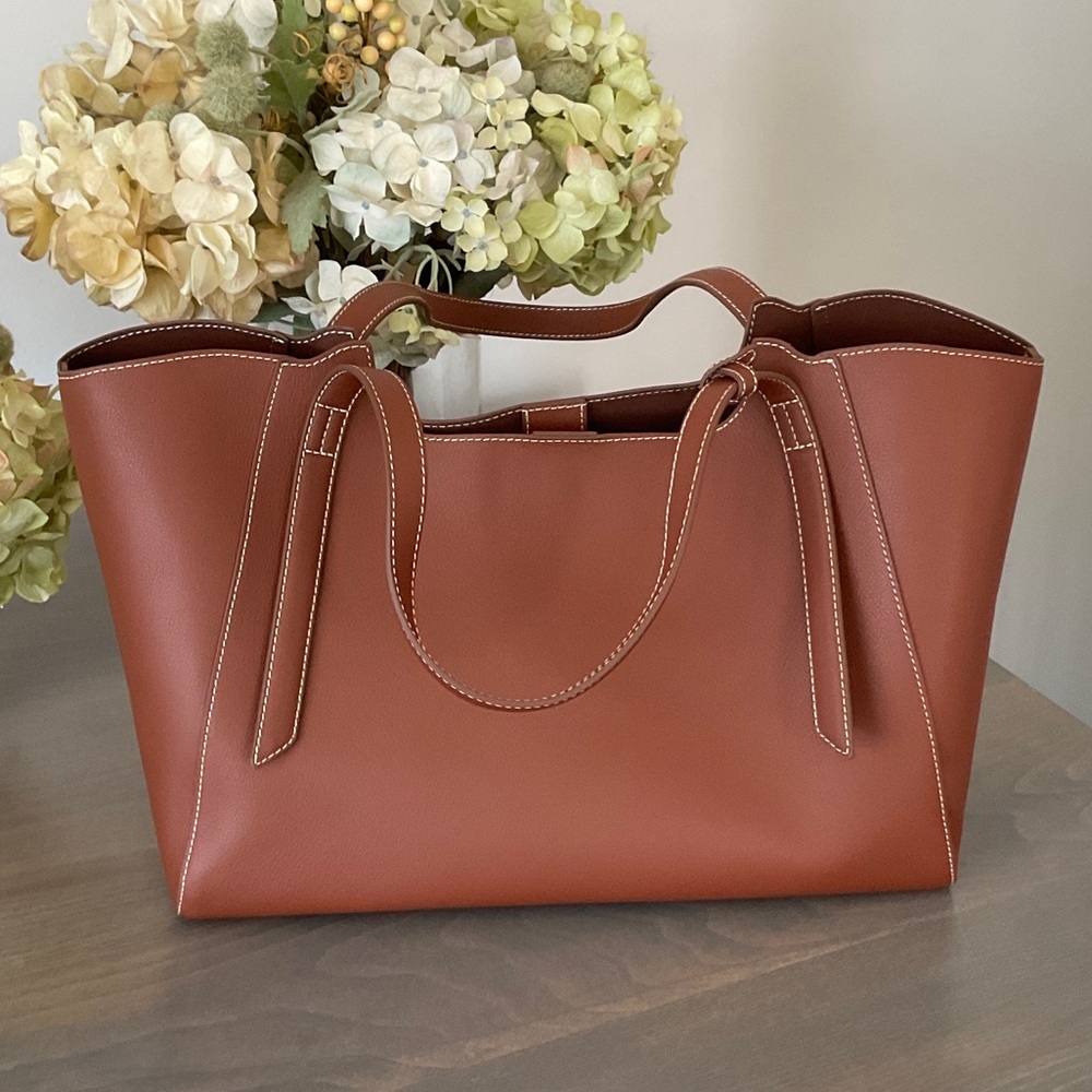 J. McLaughlin Lane Leather Tote - Light Brown